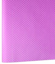 Изображение товара Бумага для упаковки цветов и подарков розовая Горох мелкий белый Multic