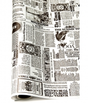 Изображение товара Бумага для упаковки цветов и подарков Газета Times черно-белая