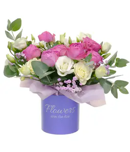 Коробка для цветов пластиковая Flowers Save The Day Сирень 100/100