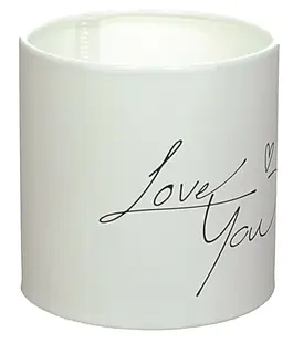 Коробка для цветов пластиковая Love You Белая/Черная 100/100
