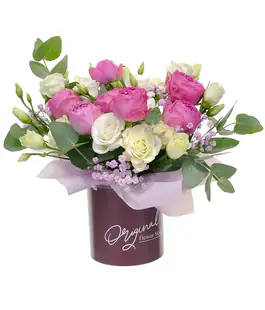 Коробка для цветов пластиковая Original Flower Mood Бордо 100/100