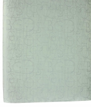 Изображение товара Бумага для цветов Multicolor Futura мята с серебряными буквами