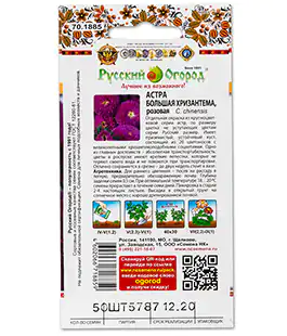 Семена цветов Астра Большая хризантема розовая