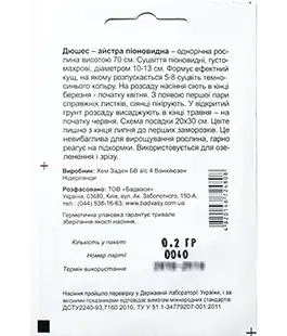 Семена цветов Астра Дюшес темно-синяя