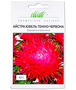 Семена цветов Астра Ювель Темно-Красная