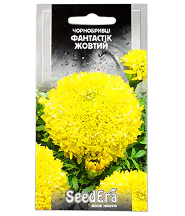 Семена цветов Бархатцы Фантастик желтые