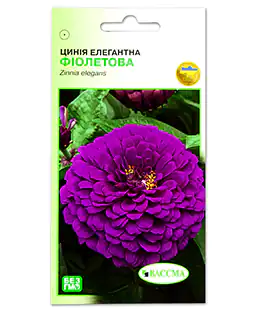 Изображение Семена цветов Цинния Фиолетовая