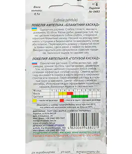 Семена цветов Лобелия Голубой каскад ампельная