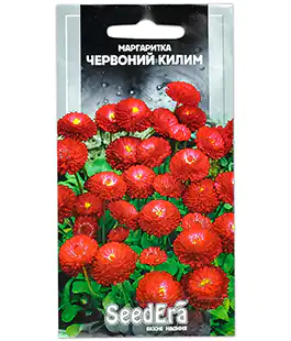 Изображение Семена цветов Маргаритка Красный ковер