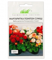 Изображение товара Семена цветов Маргаритка помпон смесь