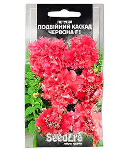 Изображение Семена цветов Петуния Двойной каскад красная F1