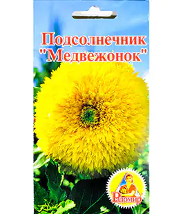 Изображение Семена цветов Подсолнух Медвежонок