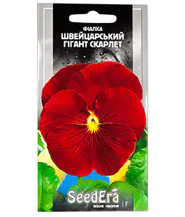 Семена цветов Виола Швейцарский гигант Скарлет