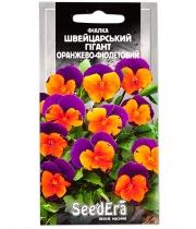 Изображение товара Семена цветов Виола Швейцарский гигант оранжево-фиолетовая