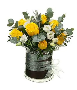 Цветы в коробке - Серебряное Солнце