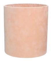 Изображение товара Коробка для цветов бархатная круглая персиковая из картона 160/180