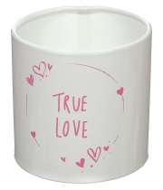 Изображение товара Коробка для цветов пластиковая «TRUE LOVE» розовая 100/100