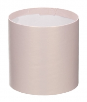 Изображение товара Коробка круглая для цветов пудровая перламутр из бумаги 100/100 без крышки