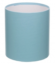 Изображение товара Коробка круглая для цветов голубая из бумаги 145/160 без крышки