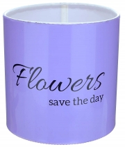 Изображение товара Коробка для квітів пластикова Save the day бузкова 140/140