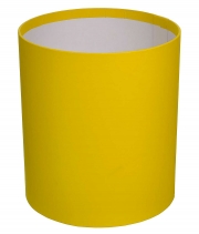 Коробка для цветов круглая желтая из бумаги 180/200