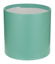 Коробка круглая для цветов бирюза из бумаги 100/100 без крышки