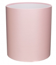 Изображение товара Коробка круглая для цветов розовая преламутр из бумаги 145/160 без крышки