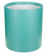Изображение товара Коробка круглая для цветов бирюза из бумаги 145/160 без крышки