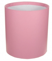 Изображение товара Коробка круглая для цветов светло-розовая из бумаги 145/160 без крышки