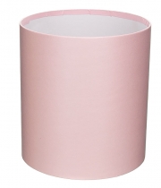 Изображение товара Коробка круглая для цветов розовая преламутр из бумаги 160/180 без крышки