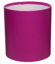 Изображение товара Коробка круглая для цветов малиновая из бумаги 160/180 без крышки