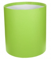 Изображение товара Коробка круглая для цветов салатовая из бумаги 160/180 без крышки