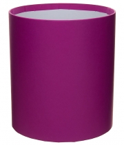 Изображение товара Коробка круглая для цветов малиновая из бумаги 180/200 без крышки
