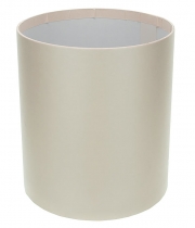 Изображение товара Коробка круглая для цветов кремовая с перламутром из бумаги 180/200 без крышки
