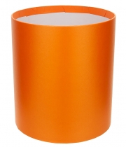 Изображение товара Коробка круглая для цветов оранжевая из бумаги 180/200 без крышки