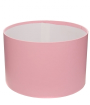 Изображение товара Коробка круглая для цветов светло розовая из бумаги 200/130 без крышки