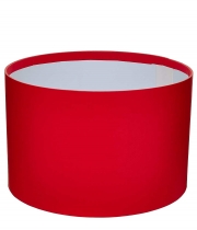 Изображение товара Коробка кругла для квітів біла з червона 220/140