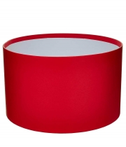 Коробка круглая для цветов красная из картона 250/150 без крышки