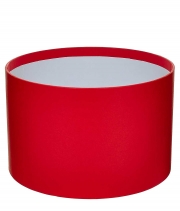 Изображение товара Коробка круглая для цветов красная из картона 200/130 без крышки