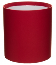 Изображение товара Коробка круглая для цветов красная из бумаги 145/160 без крышки