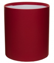 Изображение товара Коробка круглая для цветов красная из бумаги 180/200 без крышки