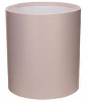 Изображение товара Коробка круглая для цветов пудровая перламутр из бумаги 180/200 без крышки
