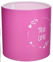 Коробка для квітів пластикова TRUE LOVE рожева 140/140