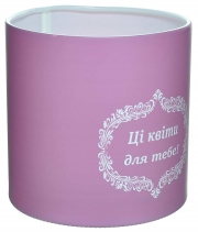 Коробка для квітів пластикова Ці квіти... Блідо-рожева140/140