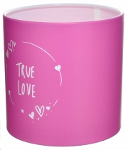 Коробка для квітів пластикова TRUE LOVE рожева 140/140