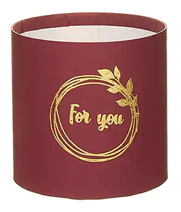 Коробка для квітів із паперу бордо 100/100 For you 