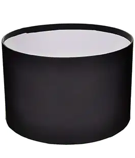 Коробка для цветов круглая из картона черная 220/140