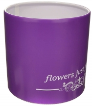 Коробка для квітів пластикова Flowers just фіолетова 140/140