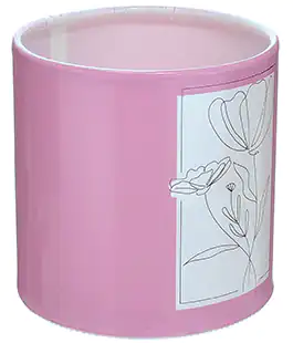 Коробка для цветов пластиковая Flowers розовая 100/100