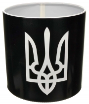 Изображение товара Коробка для цветов пластиковая Слава Україні! Черная 140/140